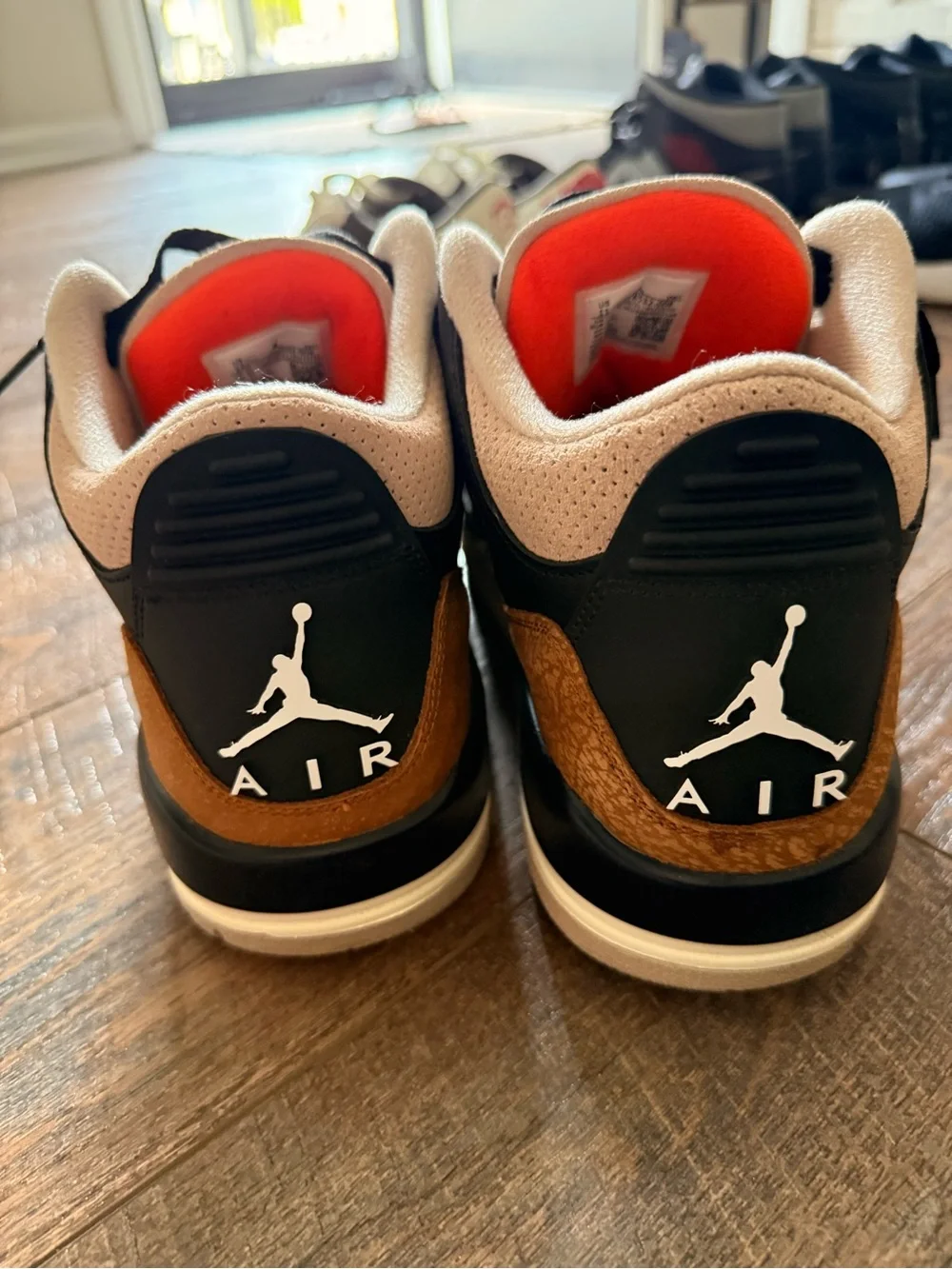 Jordan Men’s Black, Gray & Orange Low-Top Sneakers